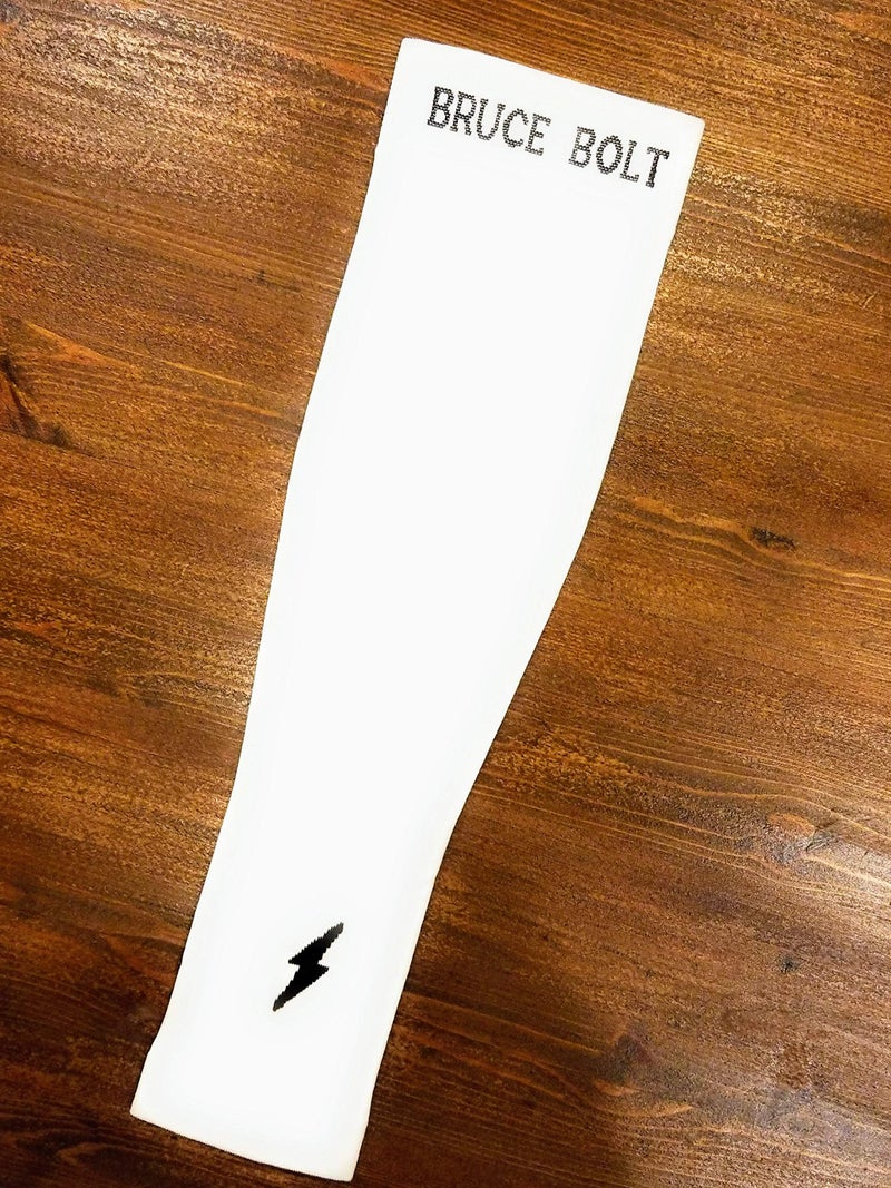 BRUCE BOLT Graduated Compression Arm Sleeve - WHITE - Image 2